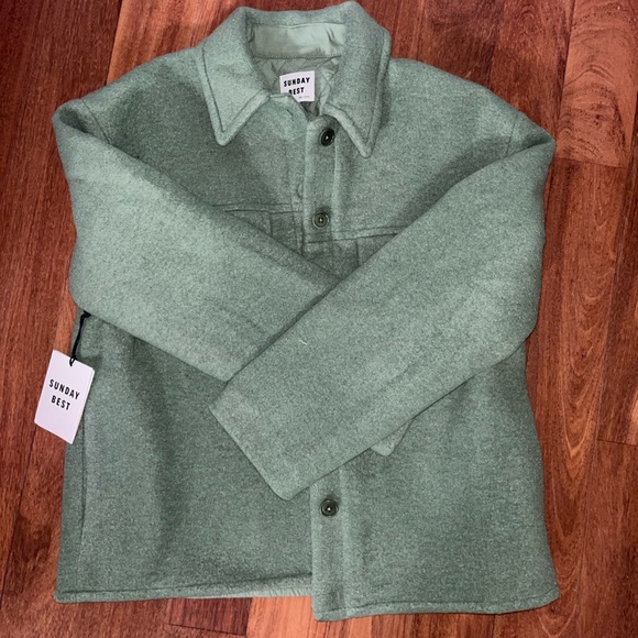 Aritzia Sunday Best Sky Shirt Jacket - Picture 2 of 4